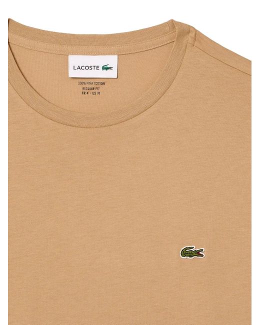 Lacoste Natural Logo-Patch Cotton T-Shirt for men