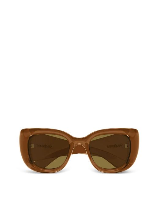 Saint Laurent Brown Howl Cat-Eye Sunglasses