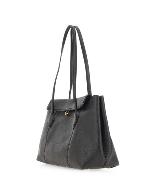 Gianni Chiarini Black Vicky Hammered Leather Shoulder Bag