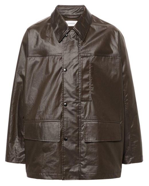 Lemaire Brown Coated-Finish Rain Jacket for men