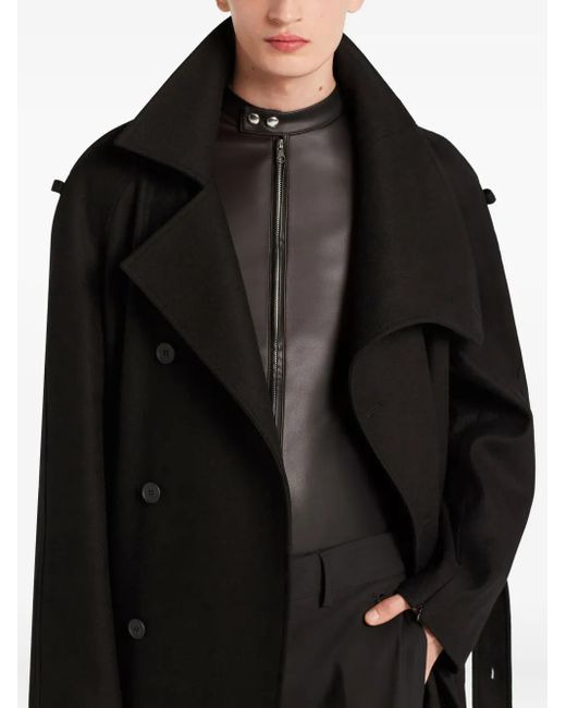 Gabardina con doble botonadura Courreges de hombre de color Black