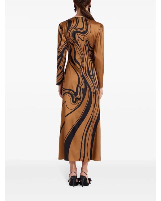 LaDoubleJ Orange Robe Longue Clingy Swing
