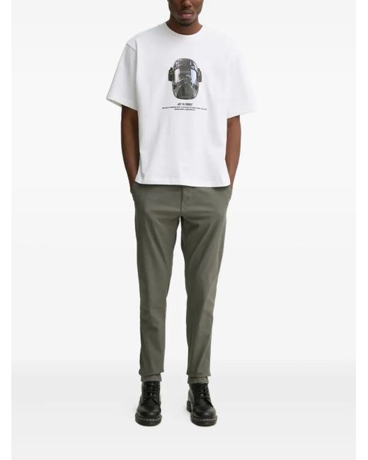 G-Star Green Logo-Embroidered Trousers for men
