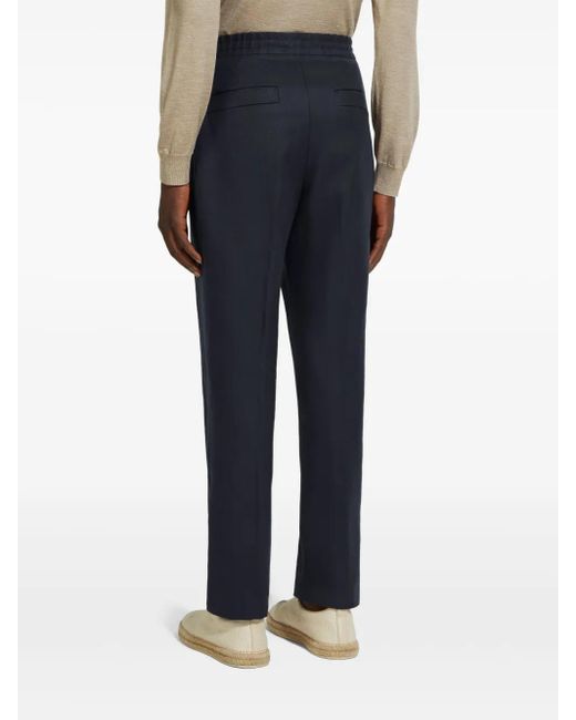 メンズ Zegna Oasi Lino パンツ Blue