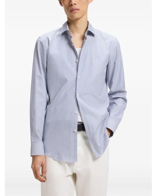HUGO Purple Striped Shirt for men