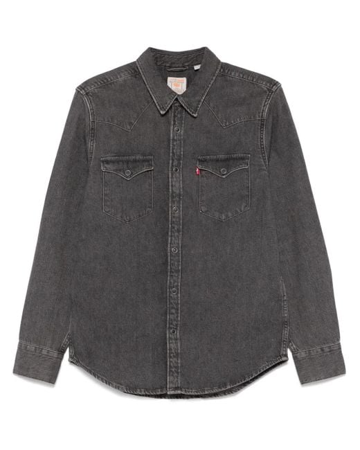 Levi's Gray Barstow Western Shirt for men