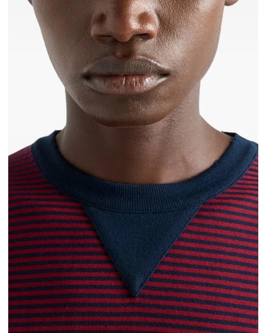 Prada Red Cotton Stripe Oversized T-Shirt