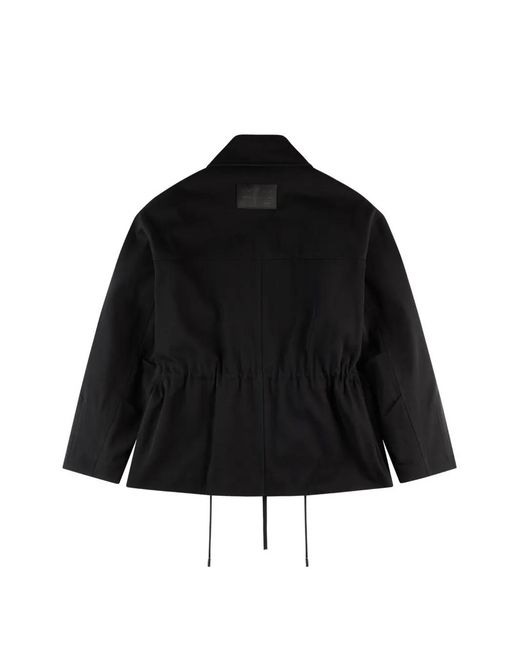 Hogan Black Drawstring Pocket Jacket