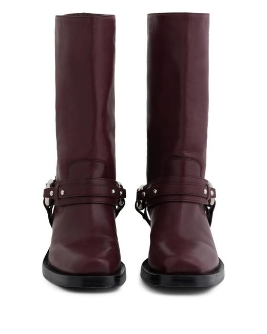 Rabanne Purple Xl Link Biker Boots