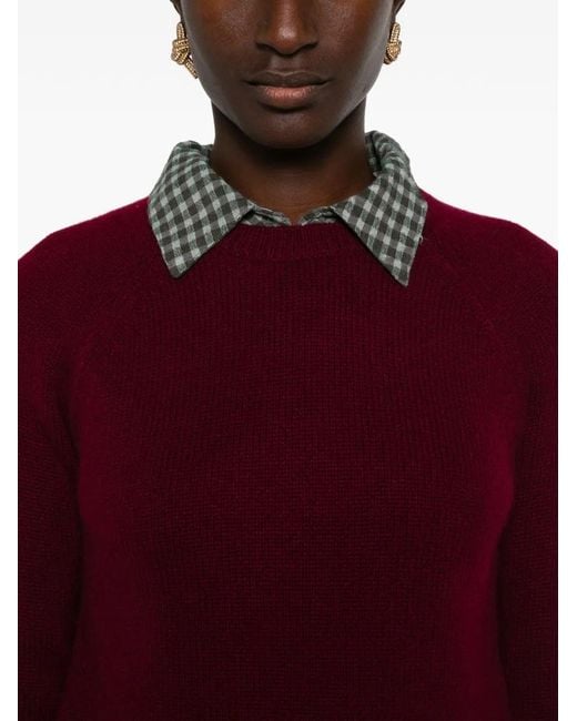 From Future Red Pullover Mit Raglanärmeln