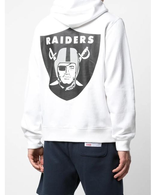 Supreme White Raiders 47 Logo-Print Hoodie for men