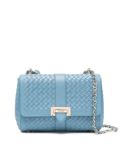 Aspinal Blue Lottie Shoulder Bag