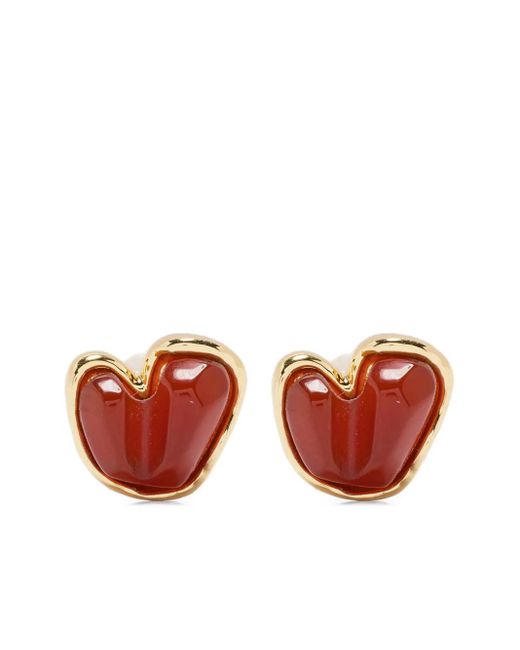 Ryenn's Eyes Carnelian Heart ピアス White