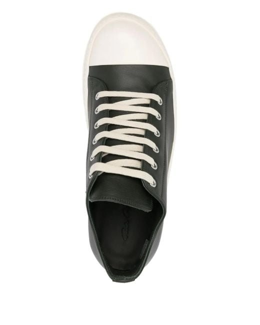 メンズ Rick Owens レザースニーカー Black