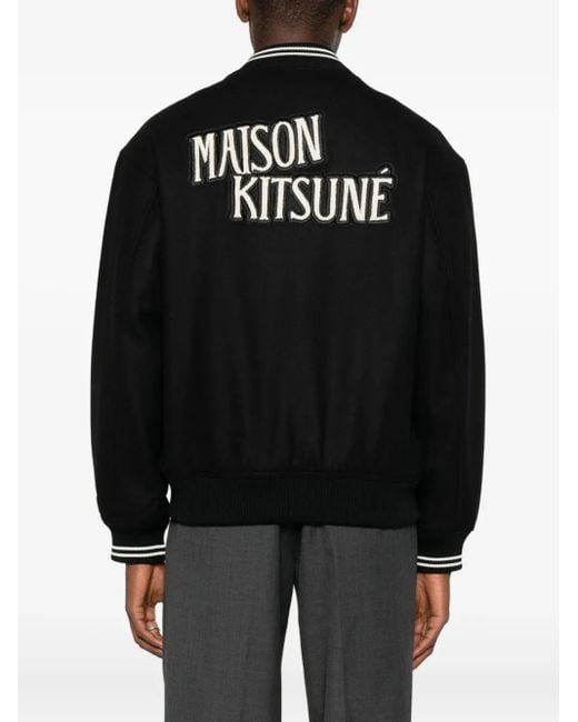 Chaqueta Con Botones Con Ribete De Canalé Maison Kitsuné de hombre de color Black
