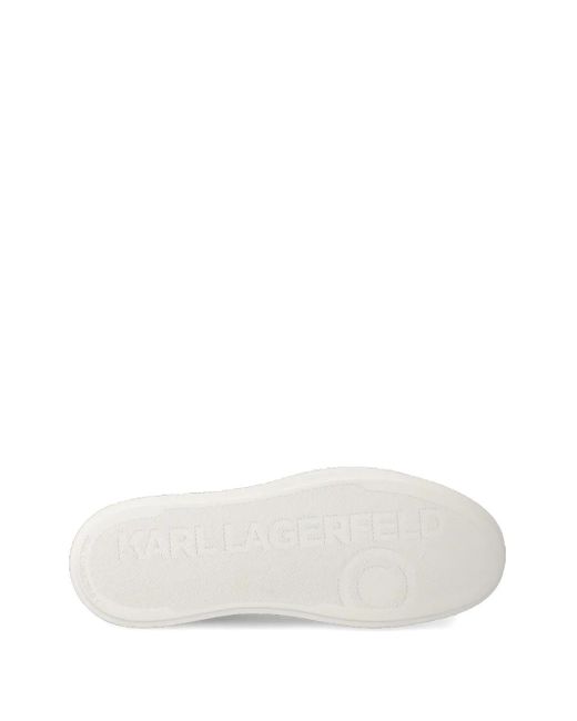 Karl Lagerfeld Black Logo-Debossed Sneakers for men