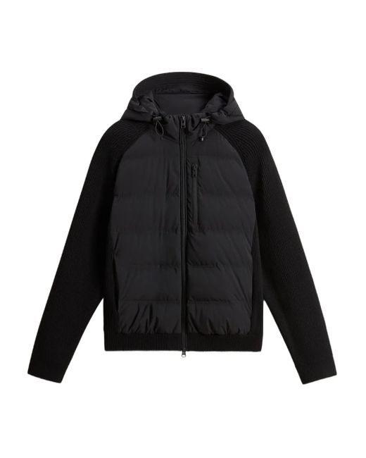 Woolrich Black Hybrid Jacket for men
