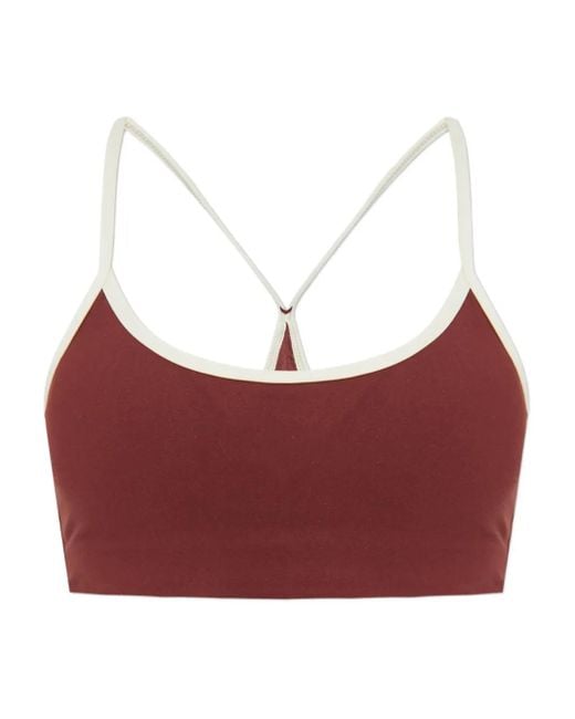 The Upside Red Samara Contrast-Trim Sports Bra