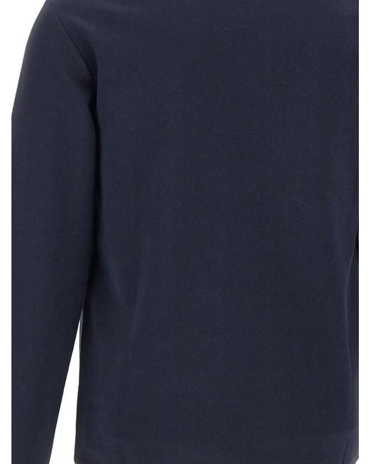 EA7 Blue Core Identity Tonal-Logo Sweatshirt for men