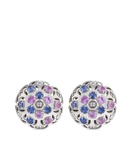 Officina Bernardi White 18Kt Damasco Sapphire Earrings