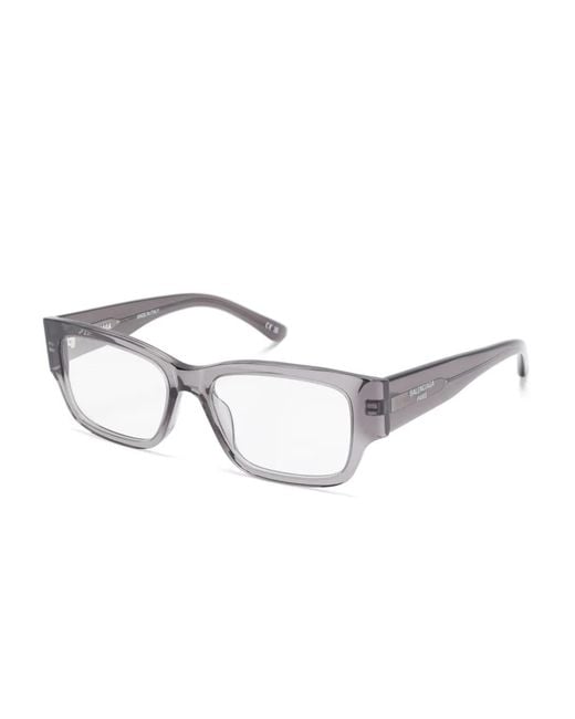 Balenciaga Gray Square-Frame Glasses for men