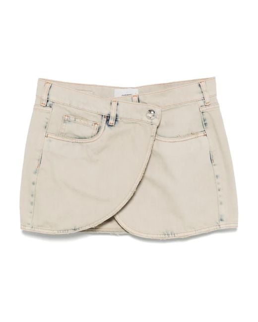 Coperni Natural Klassischer Jeans-Minirock