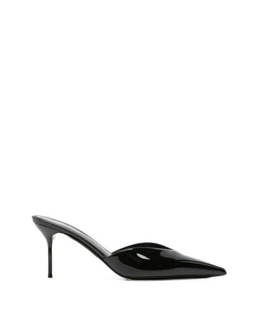 Paris Texas Black Lidia Patent-Leather Pointed-Toe Mules