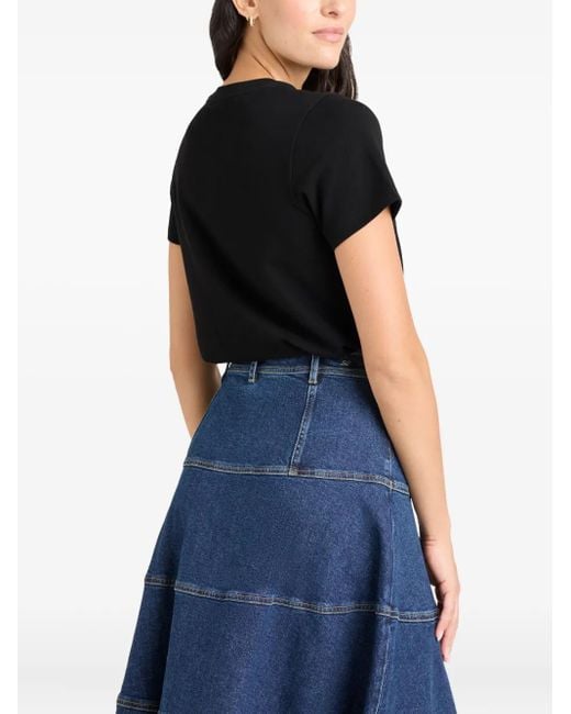 Cinq À Sept Merci T-Shirt Met Ketting in het Black