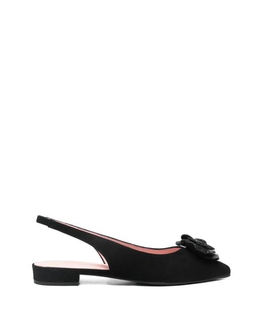 Pretty Ballerinas Black Clementine Slingback Flat Pumps