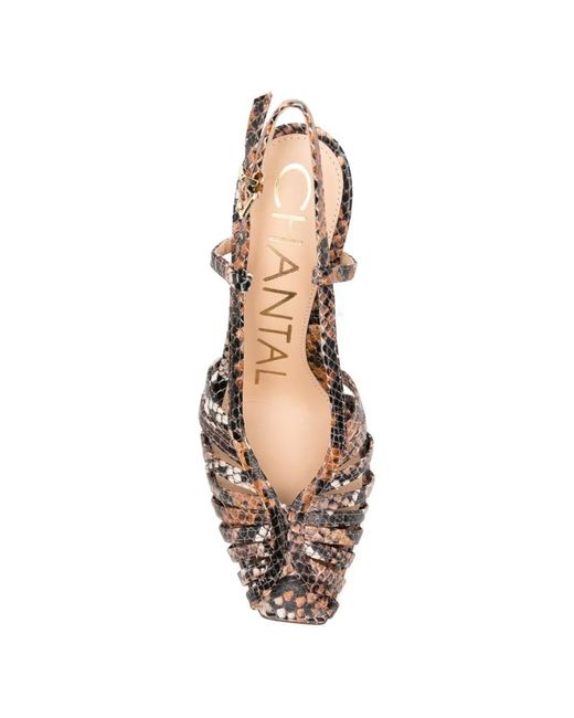 Chantal White High-Heel Sandals
