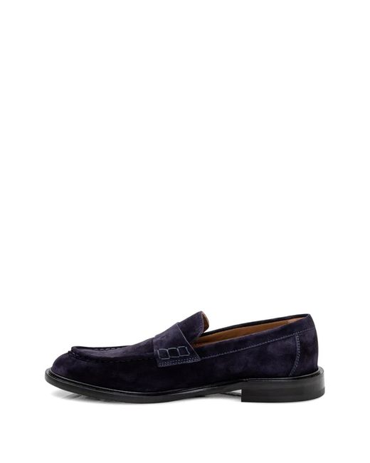 STURLINI FIRENZE Blue Round-Toe Penny Loafers for men