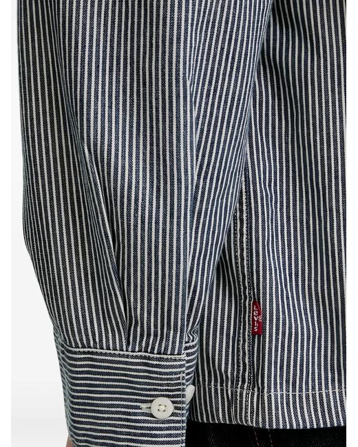 Levi's Gray Striped Pocket Shirt for men