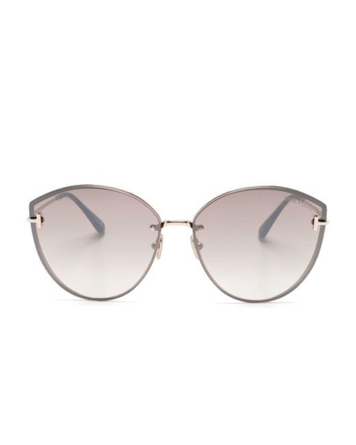 Tom Ford Pink Evangeline Oversize-frame Sunglasses