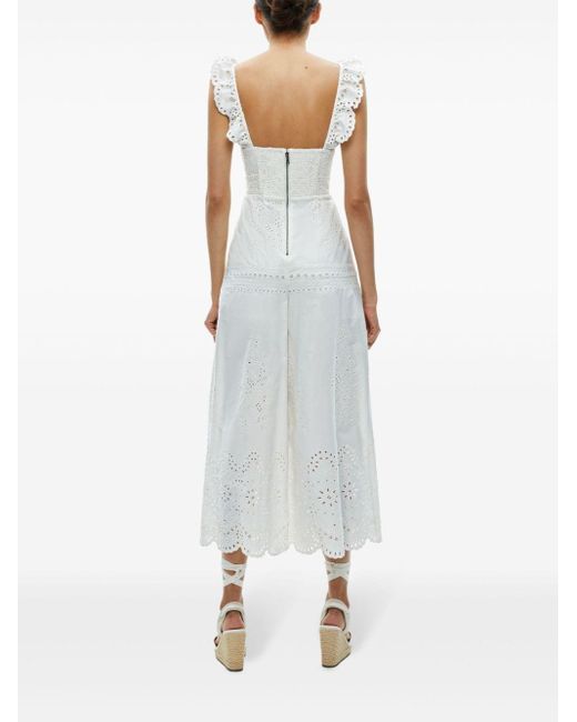Alice + Olivia White Jumpsuit mit Cut-Outs