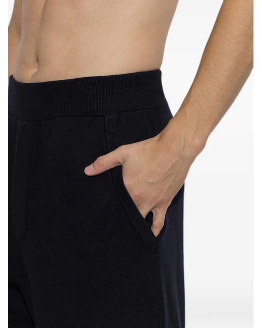 DSquared² Black Logo-Plaque Track Trousers for men
