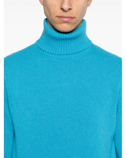 Nuur Blue Roll-Neck Sweater for men