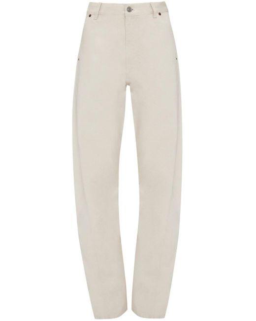 Victoria Beckham Jeans Met Toelopende Pijpen in het White