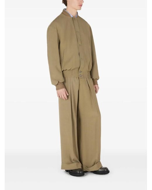 Roberto Cavalli Green Drop-Shoulder Bomber Jacket for men