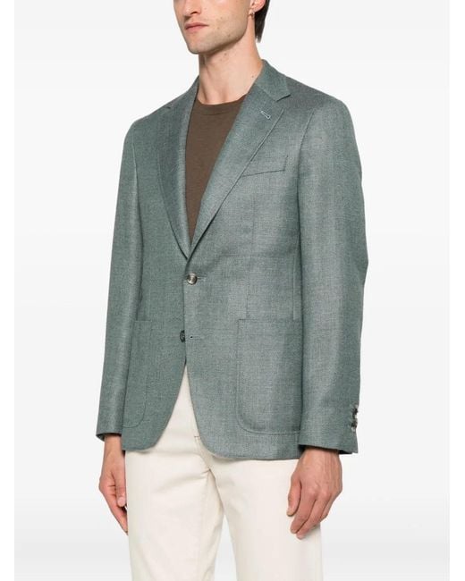 Canali Gray Kei Patch-Pocket Blazer for men