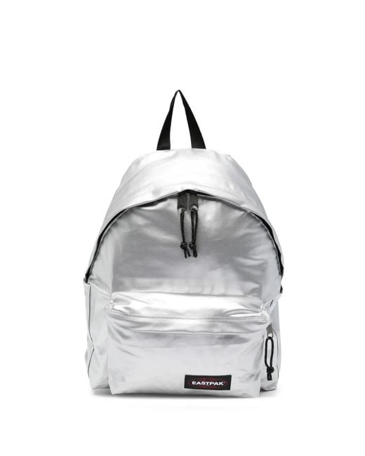 Eastpak White Day Pak'R Metallic-Effect Logo-Patch Backpack for men