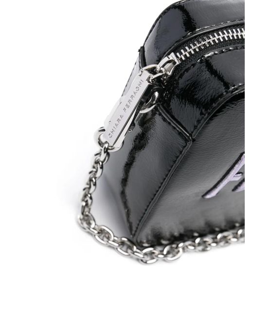 Sac À Bandoulière À Logo Eyelike Embossé Chiara Ferragni en coloris Black