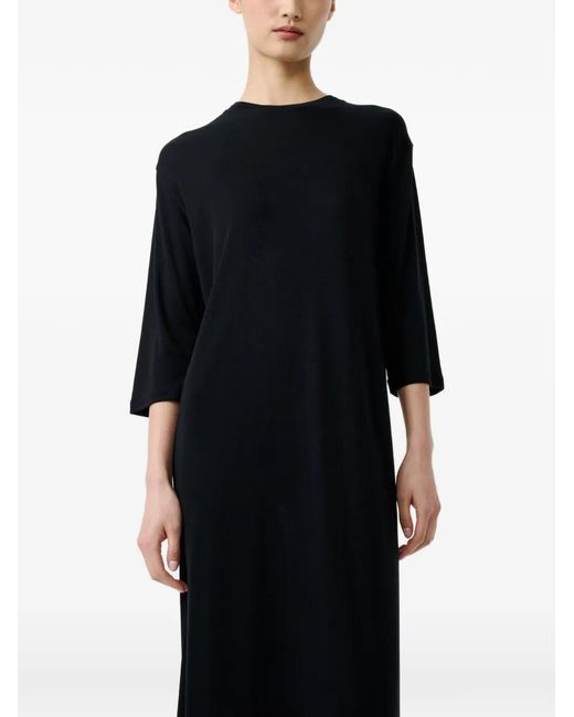 Studio Nicholson Black Milner Crew-Neck Midi Dress