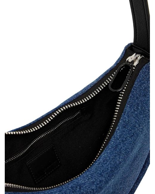 Karl Lagerfeld Blue Denim Half-Moon Messenger Bag for men