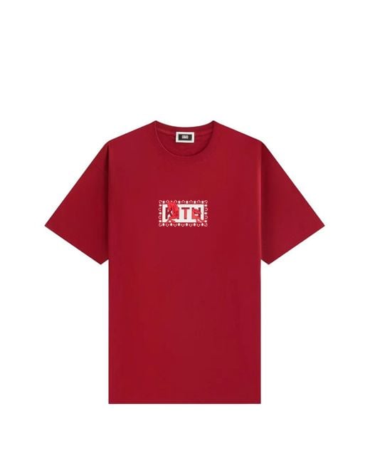 Kith Red Treats Year Horse Graphic T-Shirt for men