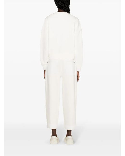 Moncler White Contrasting-Panels Track Pants