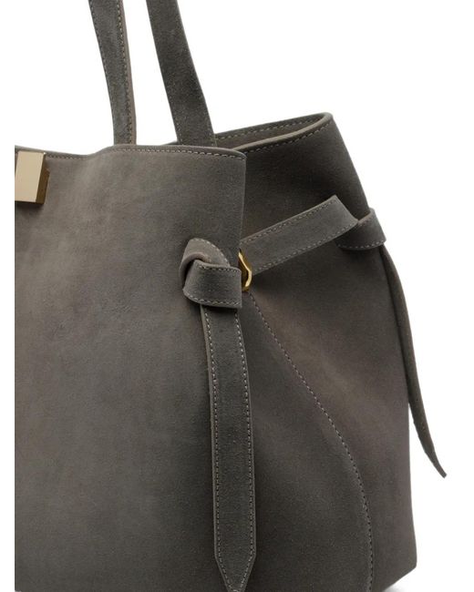 Yuzefi Black Gyoza Suede Shoulder Bag