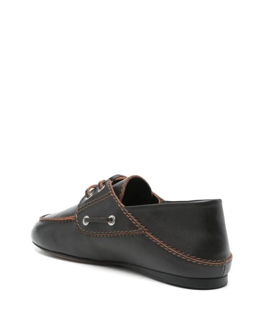 Sandro Gray Leather Oxford Shoes