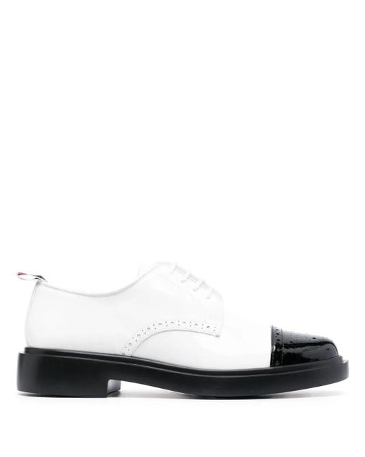 Thom Browne Black Two-tone Leather Brogues