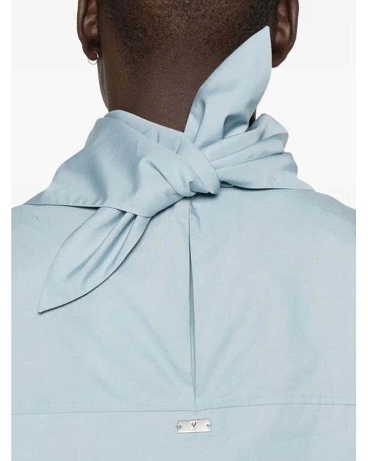 Camisa con cuello alto AMI de color Blue
