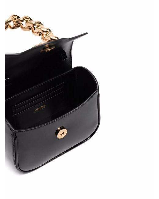 Versace Black Calf Leather Mini Medusa Handbag For , Ss24